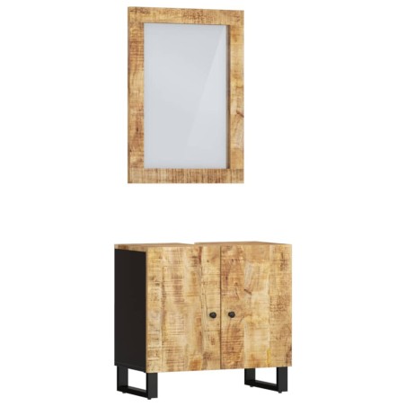 vidaXL 2-tlg. Badmöbel-Set Massivholz Mango