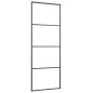 Schiebetür Aluminium und ESG Glas 76x205 cm Schwarz Schiebetür Aluminium und ESG Glas 76x205 cm Schwarz