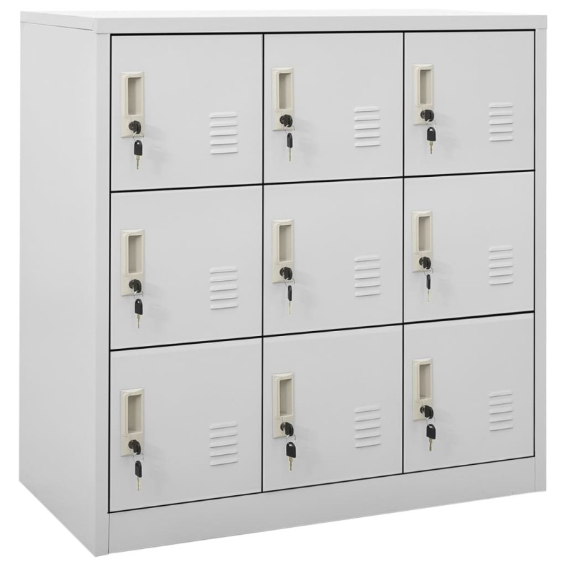 Schließfachschrank Hellgrau 90x45x92,5 cm Stahl Schließfachschrank Hellgrau 90x45x92,5 cm Stahl