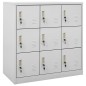 Schließfachschrank Hellgrau 90x45x92,5 cm Stahl Schließfachschrank Hellgrau 90x45x92,5 cm Stahl