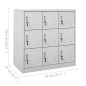 Schließfachschrank Hellgrau 90x45x92,5 cm Stahl Schließfachschrank Hellgrau 90x45x92,5 cm Stahl