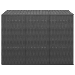 vidaXL Garten-Kissenbox PE Rattan 145x100x103 cm Schwarz