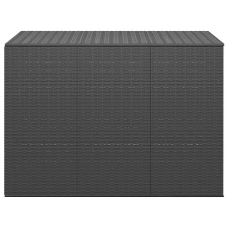 vidaXL Garten-Kissenbox PE Rattan 145x100x103 cm Schwarz