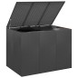 vidaXL Garten-Kissenbox PE Rattan 145x100x103 cm Schwarz vidaXL Garten-Kissenbox PE Rattan 145x100x103 cm Schwarz