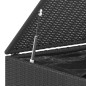 vidaXL Garten-Kissenbox PE Rattan 145x100x103 cm Schwarz vidaXL Garten-Kissenbox PE Rattan 145x100x103 cm Schwarz