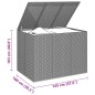 vidaXL Garten-Kissenbox PE Rattan 145x100x103 cm Schwarz vidaXL Garten-Kissenbox PE Rattan 145x100x103 cm Schwarz