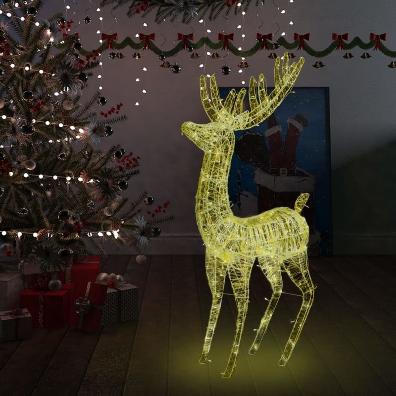 vidaXL LED-Rentier XXL Acryl Weihnachtsdeko 250 LED 180 cm Warmweiß vidaXL LED-Rentier XXL Acryl Weihnachtsdeko 250 LED 180 cm Warmweiß