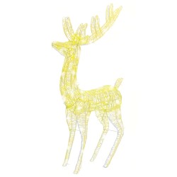 vidaXL LED-Rentier XXL Acryl Weihnachtsdeko 250 LED 180 cm Warmweiß