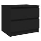 Nachttisch Schwarz 50x39x43,5 cm Holzwerkstoff Nachttisch Schwarz 50x39x43,5 cm Holzwerkstoff