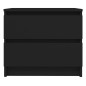 Nachttisch Schwarz 50x39x43,5 cm Holzwerkstoff Nachttisch Schwarz 50x39x43,5 cm Holzwerkstoff