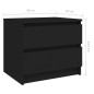 Nachttisch Schwarz 50x39x43,5 cm Holzwerkstoff Nachttisch Schwarz 50x39x43,5 cm Holzwerkstoff