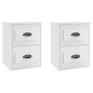Wand-Nachttische 2 Stk. Hochglanz-Weiß 41,5x36x53 cm Wand-Nachttische 2 Stk. Hochglanz-Weiß 41,5x36x53 cm