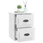 Wand-Nachttische 2 Stk. Hochglanz-Weiß 41,5x36x53 cm Wand-Nachttische 2 Stk. Hochglanz-Weiß 41,5x36x53 cm