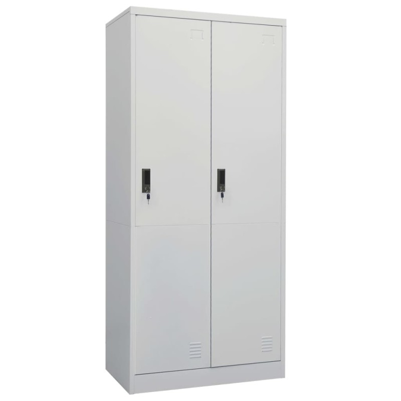 Kleiderschrank Hellgrau 80x50x180 cm Stahl Kleiderschrank Hellgrau 80x50x180 cm Stahl