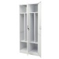 Kleiderschrank Hellgrau 80x50x180 cm Stahl Kleiderschrank Hellgrau 80x50x180 cm Stahl