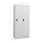 Kleiderschrank Hellgrau 80x50x180 cm Stahl Kleiderschrank Hellgrau 80x50x180 cm Stahl