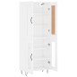 Highboard Hochglanz-Weiß 69,5x34x180 cm Holzwerkstoff Highboard Hochglanz-Weiß 69,5x34x180 cm Holzwerkstoff