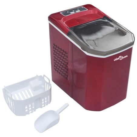 vidaXL Eiswürfelbereiter Rot 1,4 L 15 kg / 24 h