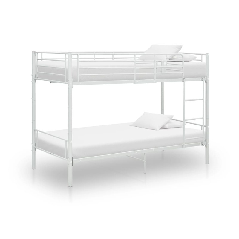 Etagenbett Weiß Metall 90×200 cm Etagenbett Weiß Metall 90×200 cm