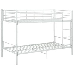 Etagenbett Weiß Metall 90×200 cm