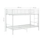 Etagenbett Weiß Metall 90×200 cm Etagenbett Weiß Metall 90×200 cm