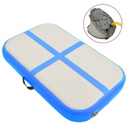 Aufblasbare Gymnastikmatte mit Pumpe 60x100x20 cm PVC Blau