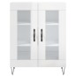 Highboard Hochglanz-Weiß 69,5x34x180 cm Holzwerkstoff Highboard Hochglanz-Weiß 69,5x34x180 cm Holzwerkstoff
