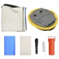 Aufblasbare Gymnastikmatte mit Pumpe 60x100x20 cm PVC Blau Aufblasbare Gymnastikmatte mit Pumpe 60x100x20 cm PVC Blau
