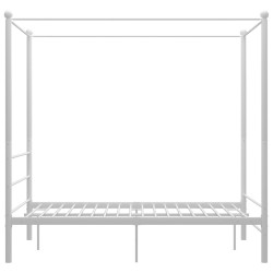 Himmelbett Weiß Metall 140x200 cm