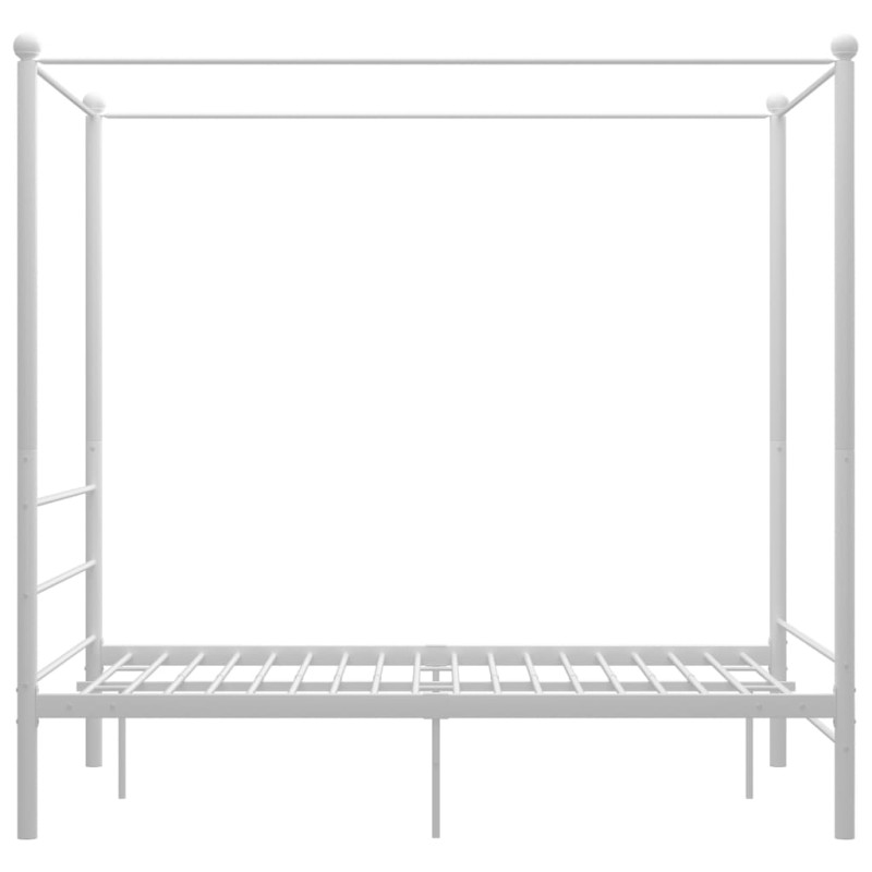 vidaXL Himmelbett Weiß Metall 140x200 cm vidaXL Himmelbett Weiß Metall 140x200 cm