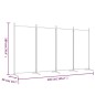 4-tlg. Paravent Braun 346x180 cm Stoff 4-tlg. Paravent Braun 346x180 cm Stoff