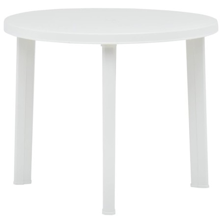 vidaXL Gartentisch Weiß 89 cm Kunststoff