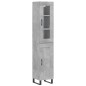 Highboard Betongrau 34,5x34x180 cm Holzwerkstoff Highboard Betongrau 34,5x34x180 cm Holzwerkstoff
