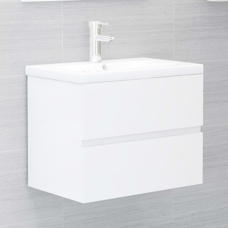Waschbeckenunterschrank Hochglanz-Weiß 60x38,5x45 cm Waschbeckenunterschrank Hochglanz-Weiß 60x38,5x45 cm
