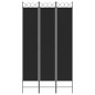 3-tlg. Paravent Schwarz 120x220 cm Stoff 3-tlg. Paravent Schwarz 120x220 cm Stoff