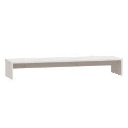 vidaXL Monitorständer Weiß 100x27x15 cm Massivholz Kiefer