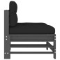 Mittelsofas mit Kissen 2 Stk. Grau Massivholz Kiefer Mittelsofas mit Kissen 2 Stk. Grau Massivholz Kiefer