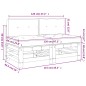 Mittelsofas mit Kissen 2 Stk. Grau Massivholz Kiefer Mittelsofas mit Kissen 2 Stk. Grau Massivholz Kiefer