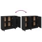 Sideboard Schwarz 90,5x30x70 cm Holzwerkstoff Sideboard Schwarz 90,5x30x70 cm Holzwerkstoff