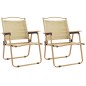 Campingstühle 2 Stk. Beige 54x55x78 cm Oxford-Gewebe Campingstühle 2 Stk. Beige 54x55x78 cm Oxford-Gewebe