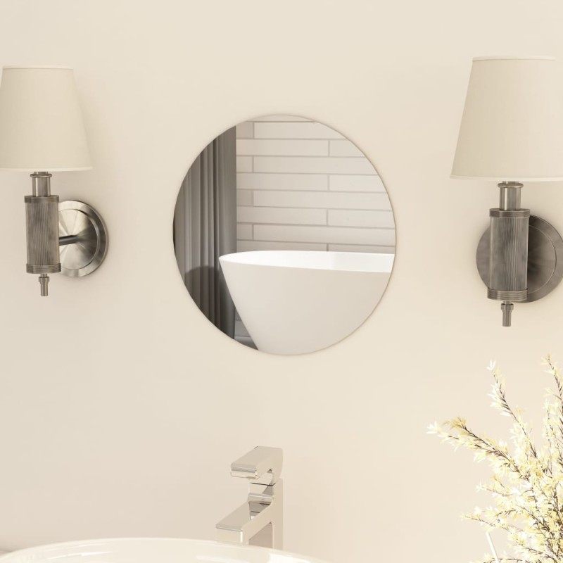 Rahmenloser Spiegel Rund 30 cm Glas Rahmenloser Spiegel Rund 30 cm Glas
