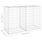 Gabionenwand mit Abdeckung Verzinkter Stahl 150x60x100 cm Gabionenwand mit Abdeckung Verzinkter Stahl 150x60x100 cm