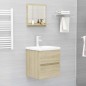 Badspiegel Sonoma-Eiche 40x10,5x37 cm Holzwerkstoff Badspiegel Sonoma-Eiche 40x10,5x37 cm Holzwerkstoff