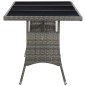Gartentisch Grau 170 x 80 x 74 cm Poly Rattan Gartentisch Grau 170 x 80 x 74 cm Poly Rattan