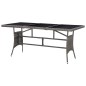 Gartentisch Grau 170 x 80 x 74 cm Poly Rattan Gartentisch Grau 170 x 80 x 74 cm Poly Rattan