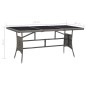 Gartentisch Grau 170 x 80 x 74 cm Poly Rattan Gartentisch Grau 170 x 80 x 74 cm Poly Rattan