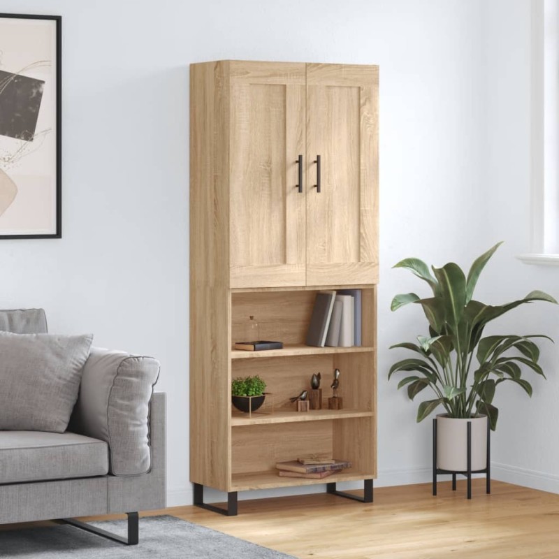 Highboard Sonoma-Eiche 69,5x34x180 cm Holzwerkstoff Highboard Sonoma-Eiche 69,5x34x180 cm Holzwerkstoff