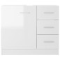 Waschbeckenunterschrank Hochglanz-Weiß 63x30x54 cm Spanplatte Waschbeckenunterschrank Hochglanz-Weiß 63x30x54 cm Spanplatte