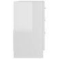 Waschbeckenunterschrank Hochglanz-Weiß 63x30x54 cm Spanplatte Waschbeckenunterschrank Hochglanz-Weiß 63x30x54 cm Spanplatte