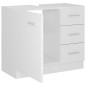 Waschbeckenunterschrank Hochglanz-Weiß 63x30x54 cm Spanplatte Waschbeckenunterschrank Hochglanz-Weiß 63x30x54 cm Spanplatte